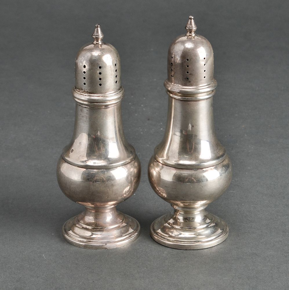 Appraisal: F B Rogers Sterling Silver Salt Pepper Shakers Pair of