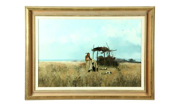 Appraisal: YELLOW PLAINS BURIAL BY MICHAEL COLEMAN UTAH B Oil on