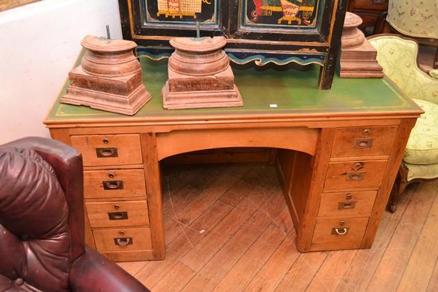 Appraisal: MID TH CENTURY PEDESTAL DESK