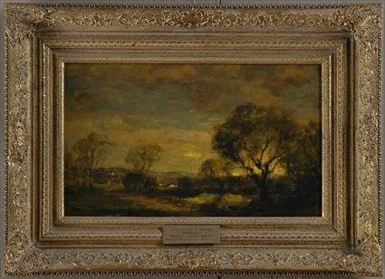 Appraisal: CHARLES APPEL - SUNSET Oil on canvas relined x in