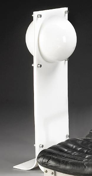 Appraisal: A Neal Small molded white plastic floor lamp Neal Small