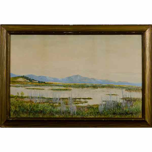 Appraisal: Ellen Cooper Baxley American - Marshy Landscape Watercolor signed and