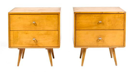 Appraisal: Sale Lot A Pair of Planner Group Birch Nightstands Paul