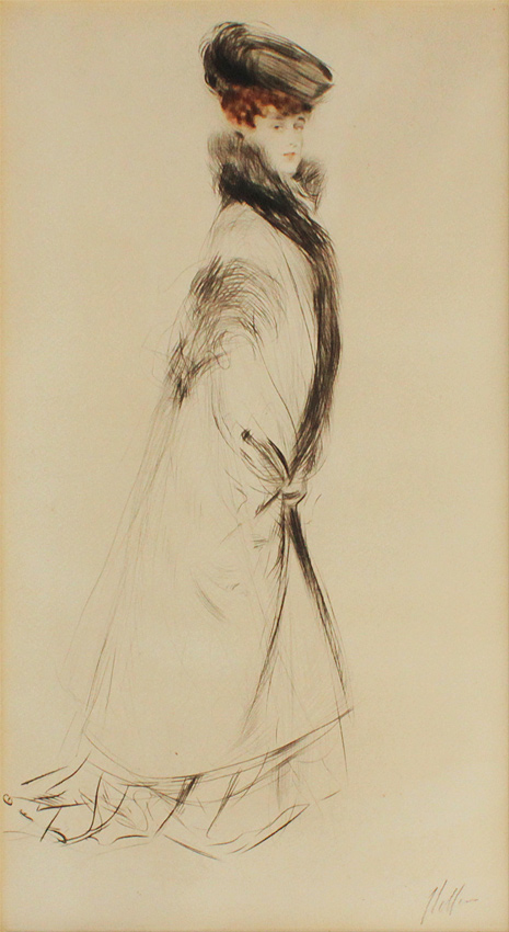 Appraisal: HELLEU Paul Cesar French - Profile of a Standing Woman