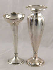 Appraisal: Two continental silver German assay vases hts cm wt gms