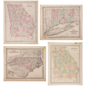 Appraisal: A Group of Three Maps of North Carolina Connecticut and