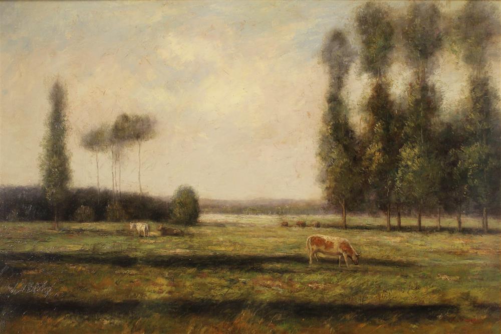 Appraisal: L STEPANO AMERICAN TH CENTURY CATTLE IN A LANDSCAPE Oil