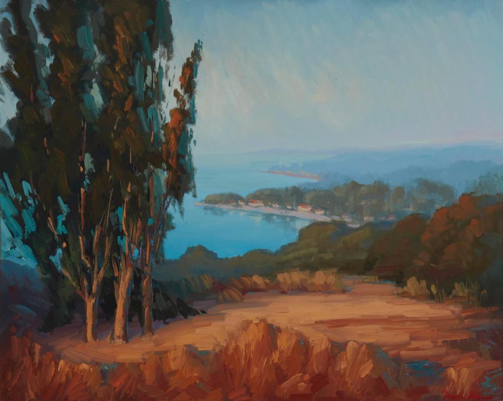 Appraisal: Joseph Aaron b Laguna Beach CA Overlooking Montecito Oil on