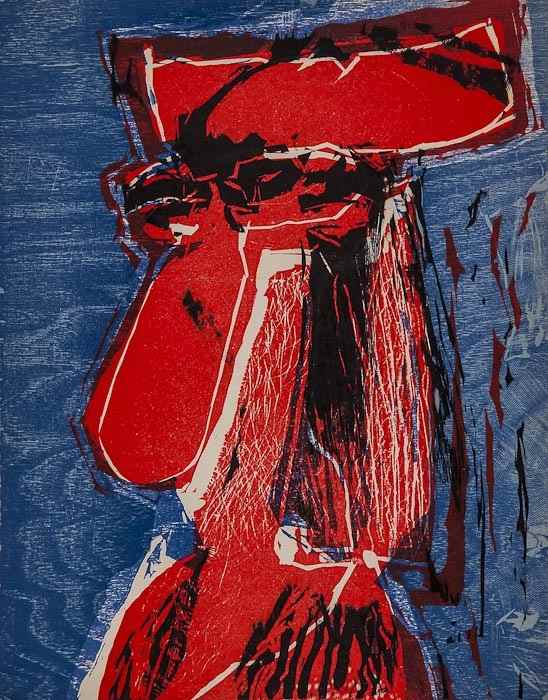 Appraisal: Michael Rothenstein - Untitled woodcut printed in colours inscribed 'Christmas