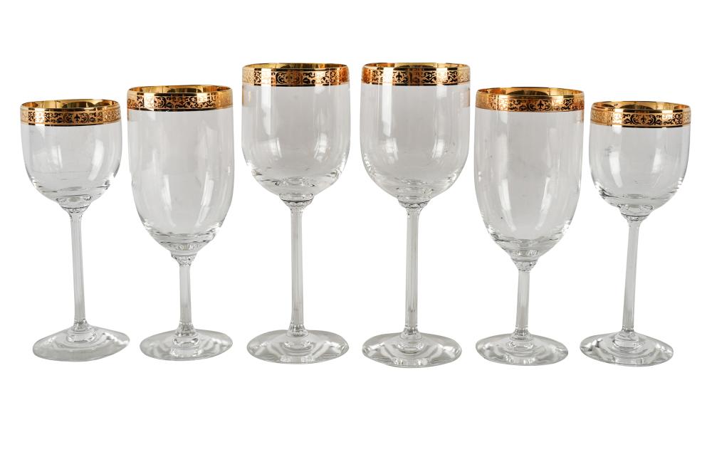 Appraisal: SET OF LENOX GILT RIM STEMWAREcomprising red wine stems inches