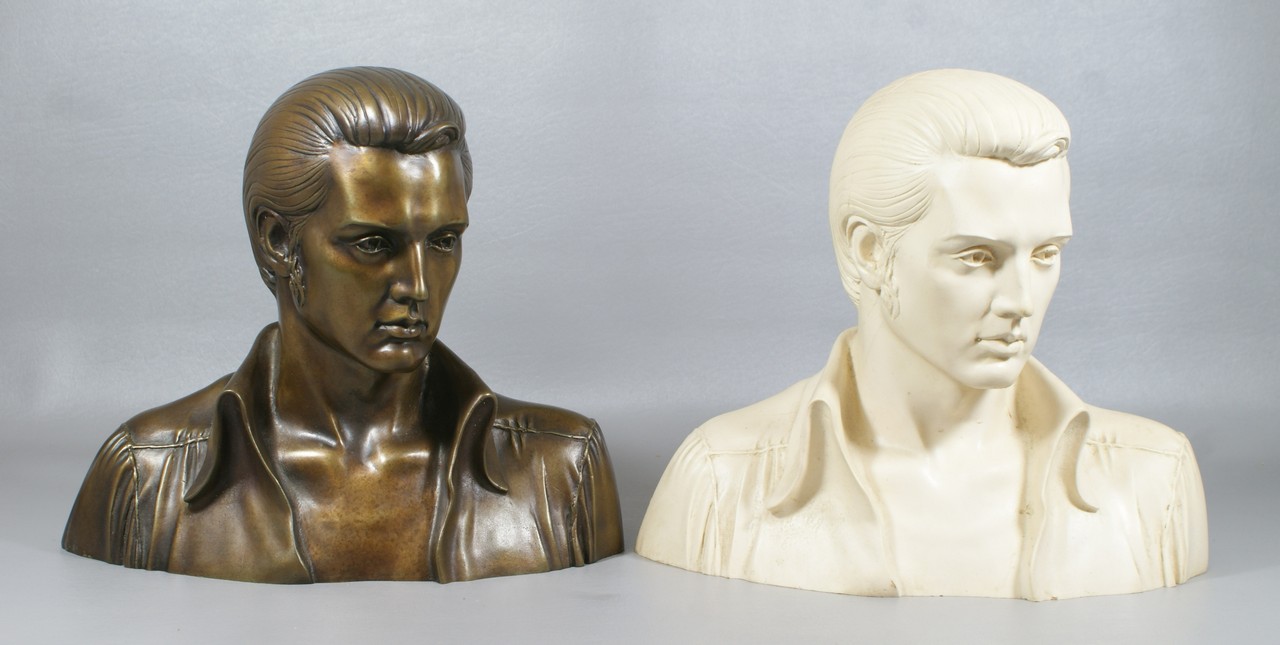 Appraisal: Eric Parks American DE b Bronze bust of Elvis Presley