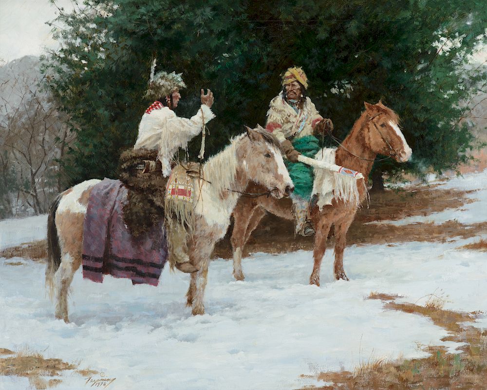 Appraisal: Howard Terpning b Mixed Company Exclusive on Bidsquare HOWARD TERPNING