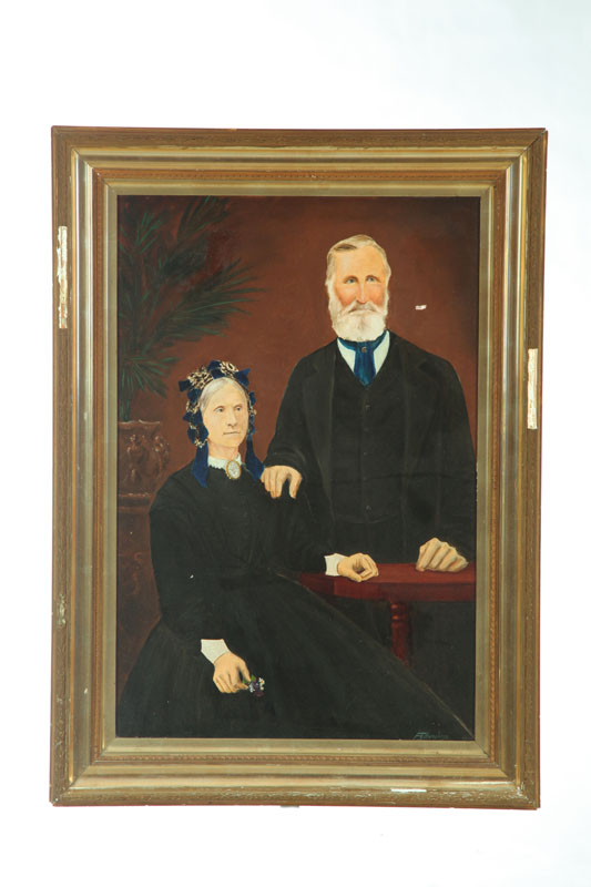 Appraisal: PORTRAIT OF A COUPLE AMERICAN SCHOOL ND HALF- TH CENTURY