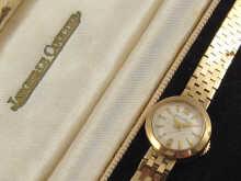 Appraisal: A ct gold ladies back wind Jaeger Le Coultre wrist