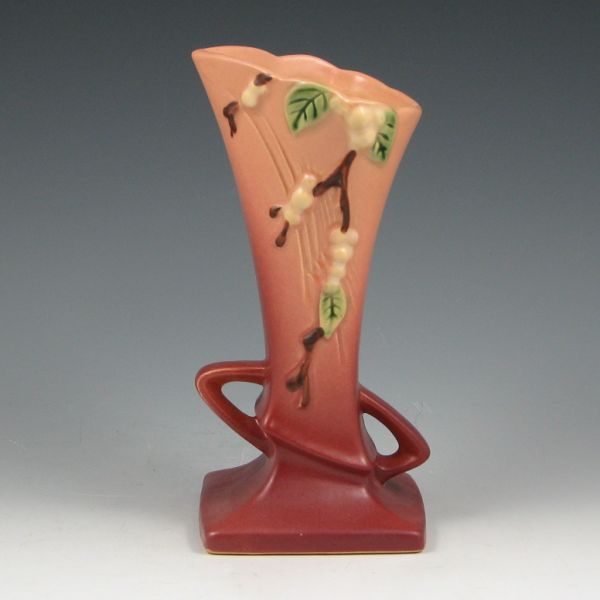 Appraisal: Roseville Snowberry vase in pink and mauve Marked Roseville USA