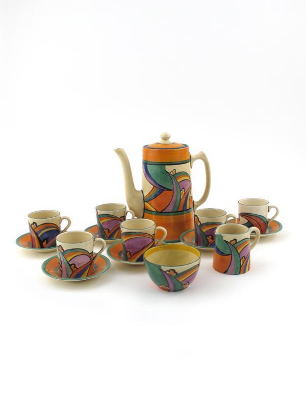 Appraisal: Comets a Clarice Cliff Fantasque Bizarre Tankard coffee set