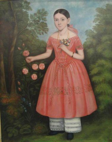 Appraisal: th th Century Oil on Canvas of a Young Girl