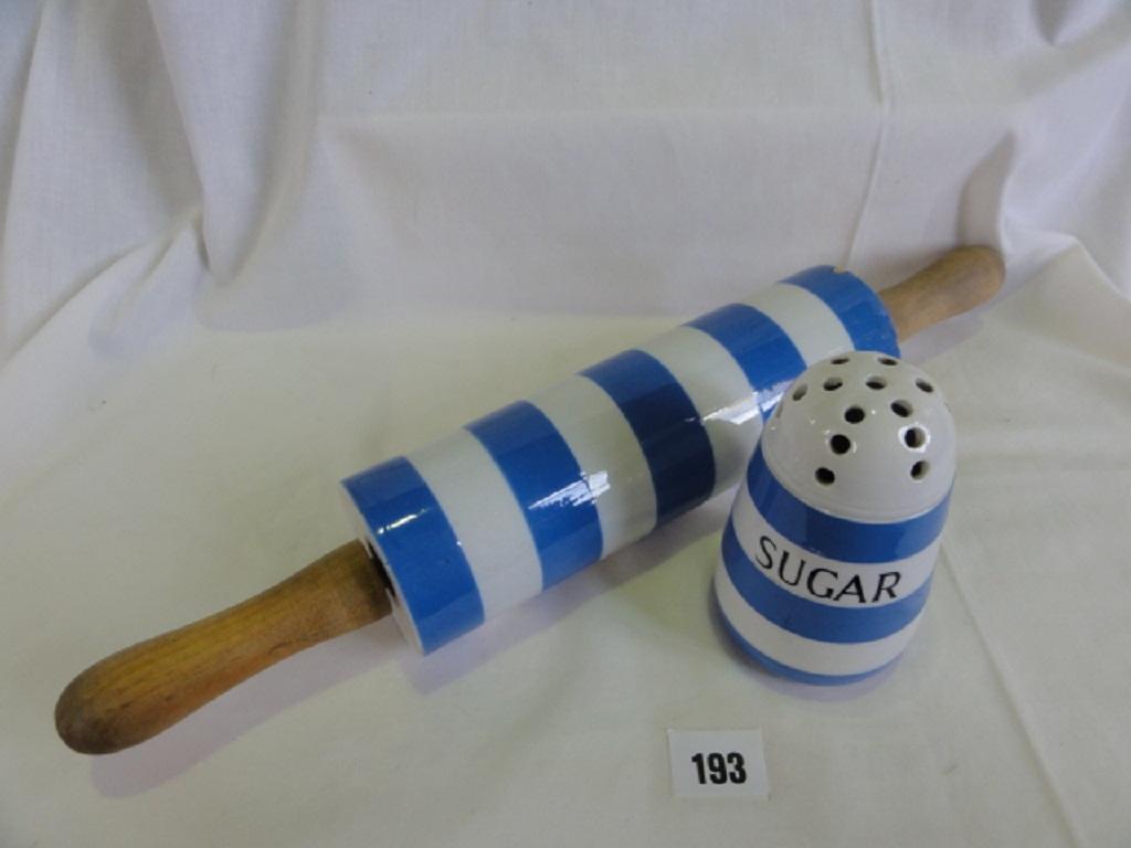 Appraisal: A T G Green Co Cornish Kitchenware blue and white