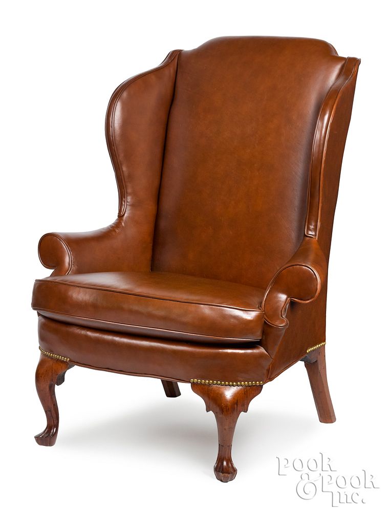 Appraisal: The Taylor Family Queen Anne mahogany easy chair The Taylor