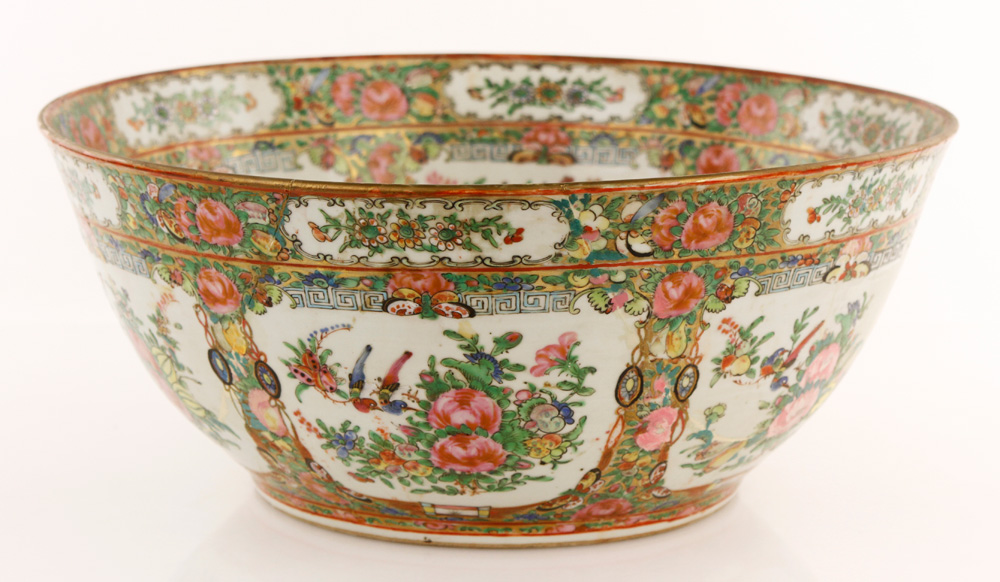 Appraisal: - Large Rose Medallion Bowl Large Chinese Rose Medallion bowl