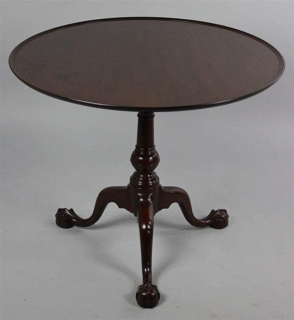 Appraisal: KITTINGER COLONIAL WILLIAMSBURG CW CHIPPENDALE STYLE MAHOGANY TEA TABLE a