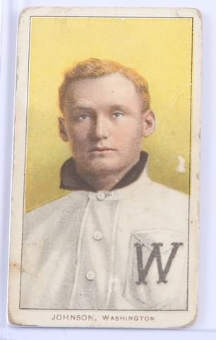 Appraisal: T- baseball card of Johnson Washington Card has Sweet Caporal