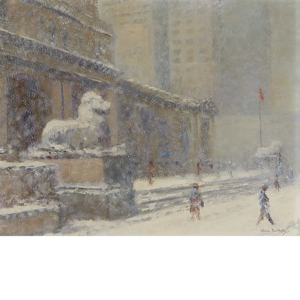 Appraisal: Johann Berthelsen American - New York Public Library Signed Johann