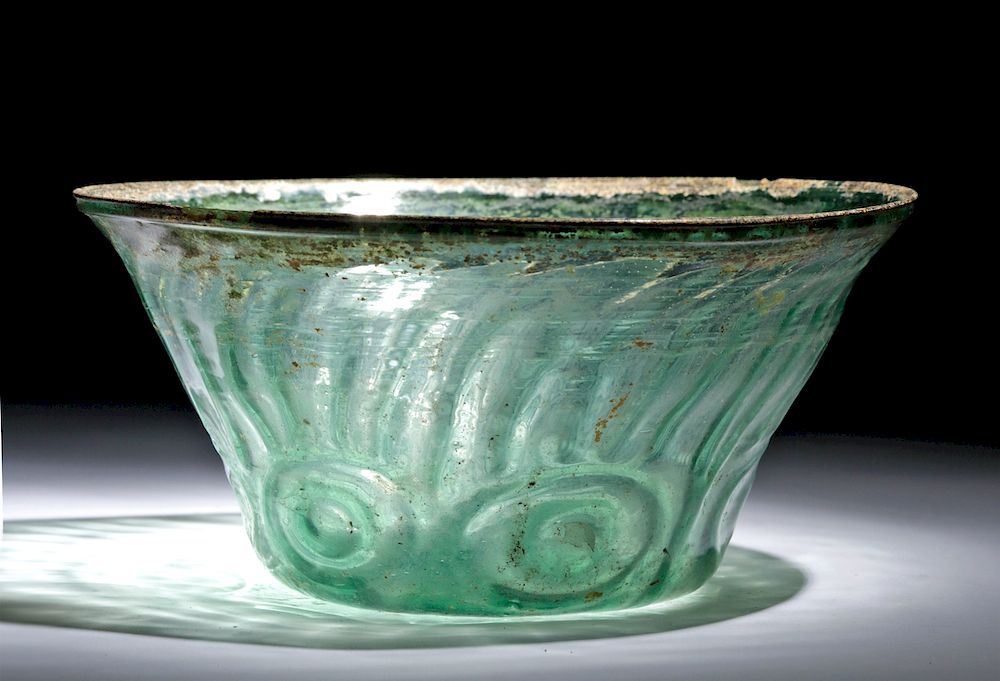 Appraisal: Beautiful th C Islamic Glass Bowl ex-Christie's Ancient Near East