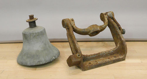 Appraisal: Bronze Lownes dive bell early th c with iron mount