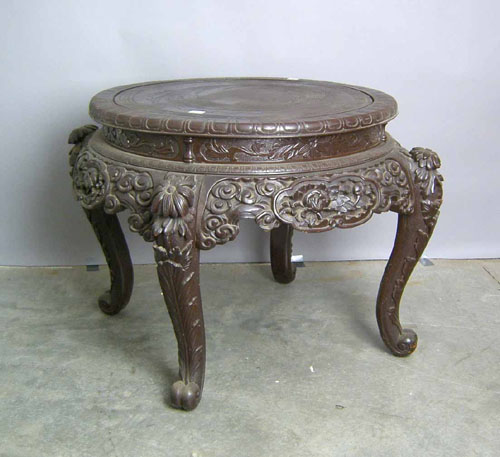 Appraisal: Chinese carved center table late th c