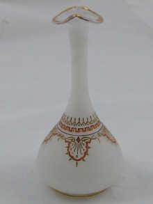 Appraisal: A specimen vase in frosted glass with palmette gilding circa