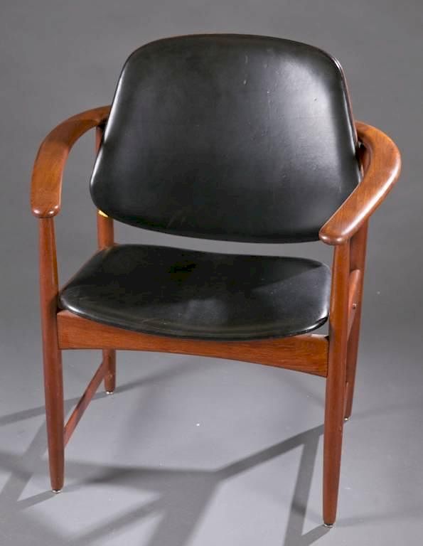 Appraisal: A Dish modern teak arm chair A Dish modern teak