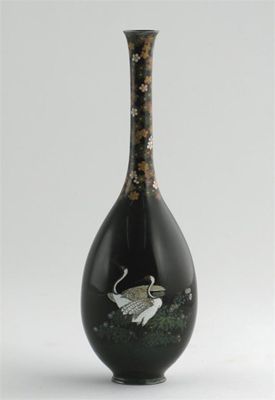 Appraisal: A Japanese cloisonn bottle vase by Namakawa Yasuyuki decorated with