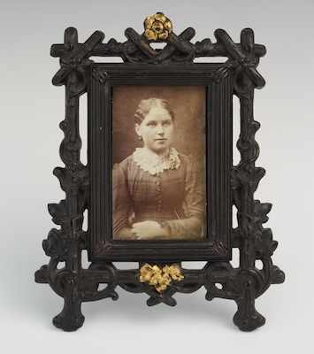 Appraisal: A Gutta Percha Picture Frame ca The standing frame is