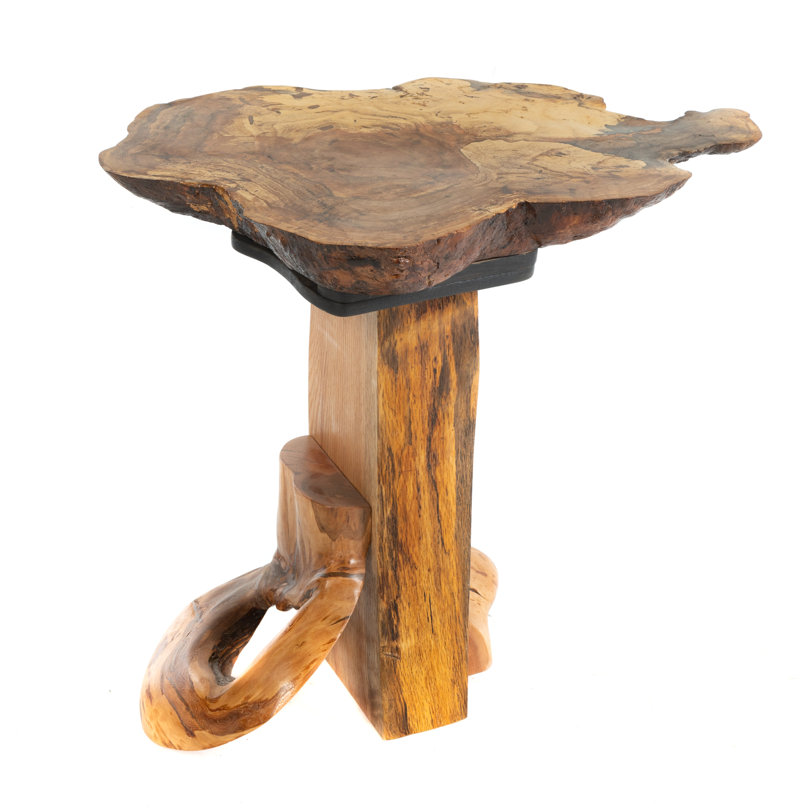 Appraisal: CUSTOM LIVE EDGE SIDE TABLE st century hand crafted by