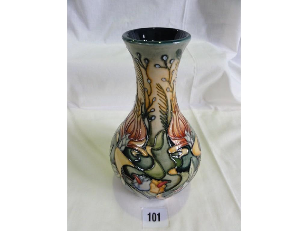 Appraisal: A Moorcroft Pottery vase of ovoid form with drawn neck