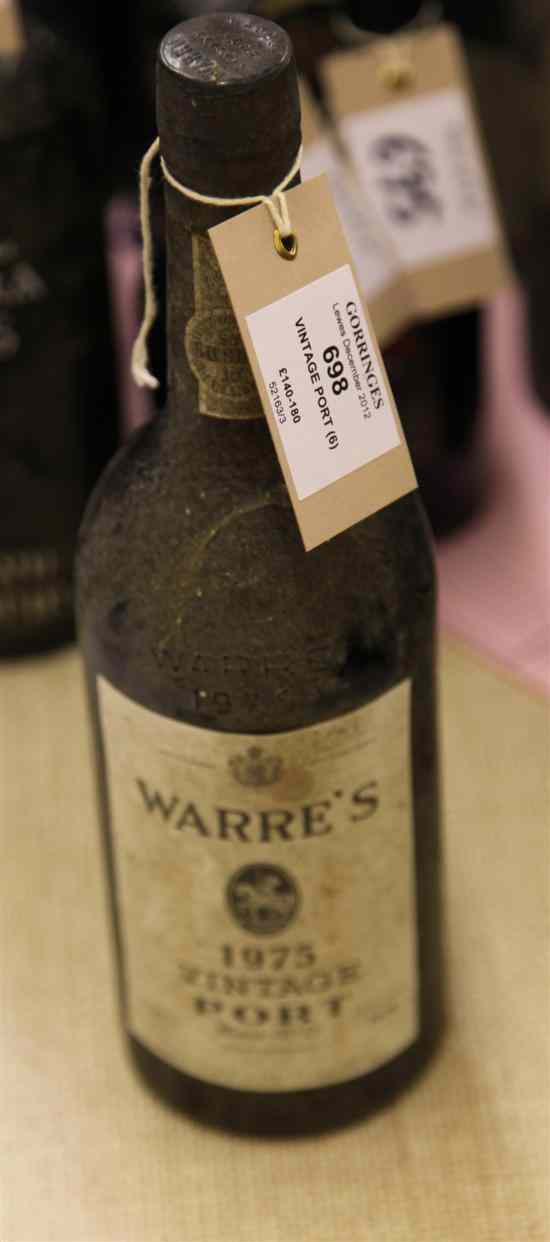 Appraisal: Six bottles of vintage port including three Warre's two into