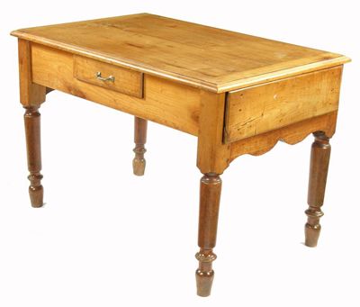 Appraisal: A late th century French cherrywood table with end frieze