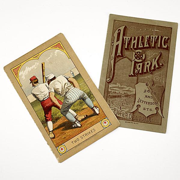 Appraisal: TH C BASEBALL SCORECARDSAthletics vs Cincinnati Red Stockings and a