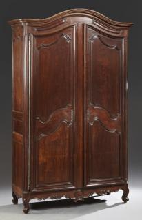 Appraisal: Louis XV Style Carved Mahogany Double Door Armoire Louis XV