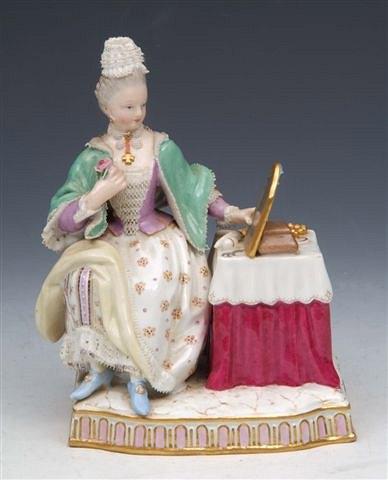 Appraisal: A MEISSEN MODEL of a young girl the personification of