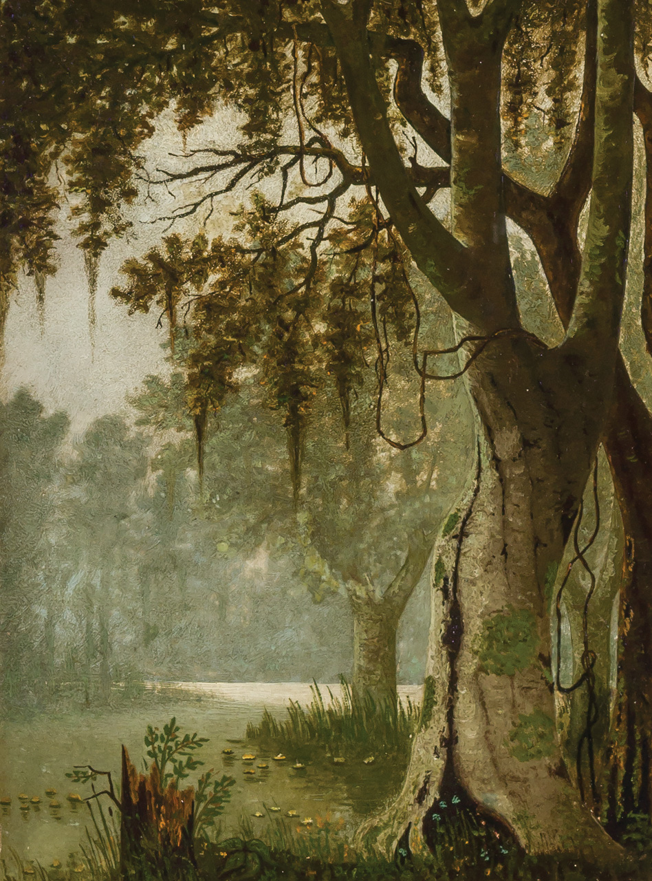 Appraisal: JOSEPH RUSLING MEEKER American - Swamp Scene oil on millboard