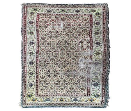 Appraisal: AGRA RUG NORTHWEST INDIA LATE TH CENTURY the ivory field