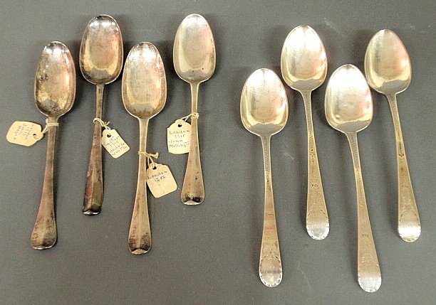 Appraisal: - Four early th c silver spoons TI- John Hague