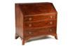 Appraisal: DESK - th c mahogany slant lid desk with dovetailed