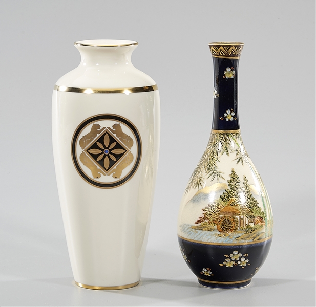 Appraisal: Two porcelain vases including a Cartier La Maison de l'Art