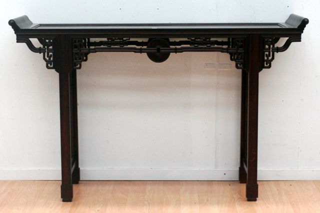 Appraisal: A th century rosewood altar table cm wide cm deep