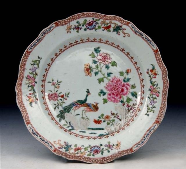 Appraisal: AN TH CENTURY CHINESE PORCELAIN SHAPED CIRCULAR PLATE decorated with