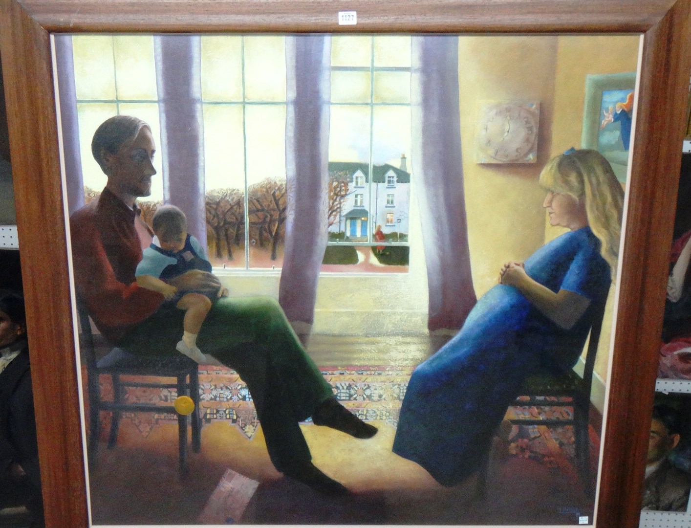 Appraisal: Lesley Banks b The Family oil on canvas signed and