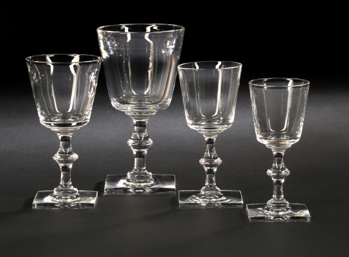 Appraisal: Rare Twenty-Three-Piece Early Steuben Crystal Partial Service for Six Persons